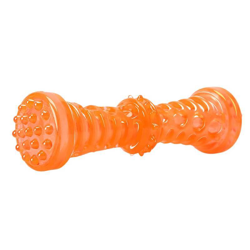 Durable TPR dog bone toy with sound and bite-resistant design