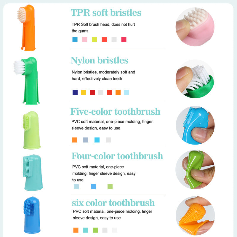 Finger toothbrush for cats and dogs easy oral cleaning tool