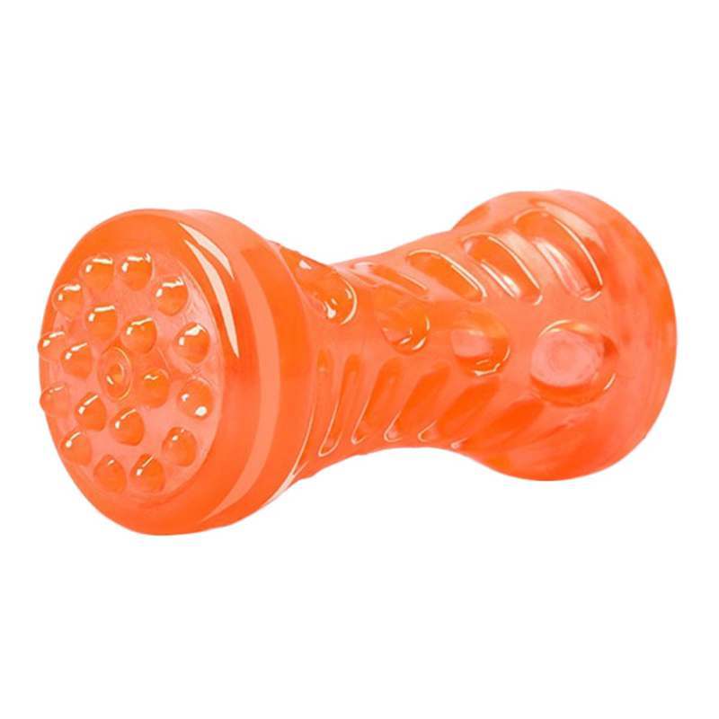 Durable TPR dog bone toy with sound and bite-resistant design