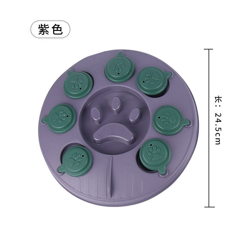 Interactive Slow Feeder Dog Bowl - Puzzle Toy for Pets