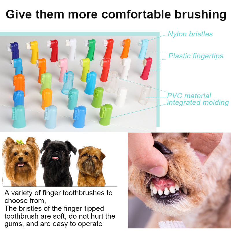 Finger toothbrush for cats and dogs easy oral cleaning tool