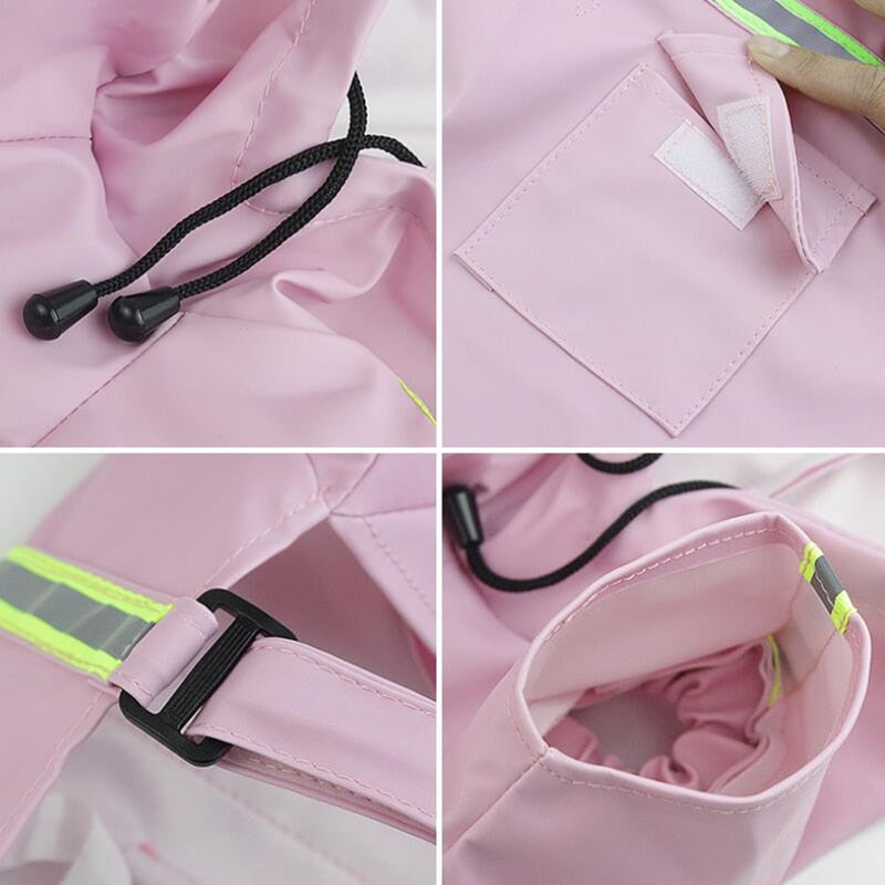 Waterproof reflective raincoat for small to large dogs outdoor fashion