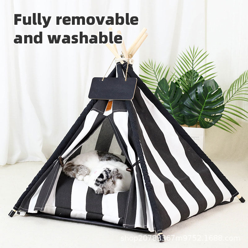 All-season cozy cat and dog tent bed indoor pet house
