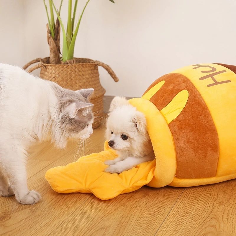 Disney Winnie the Pooh pet bed cozy and warm for cats and dogs