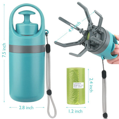 Lightweight portable dog pooper scooper with built-in bag dispenser
