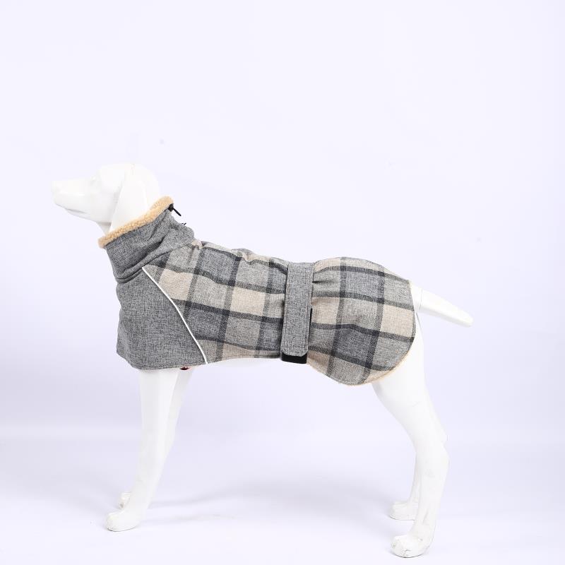 Autumn and winter plaid cotton jacket for dogs warm and cozy