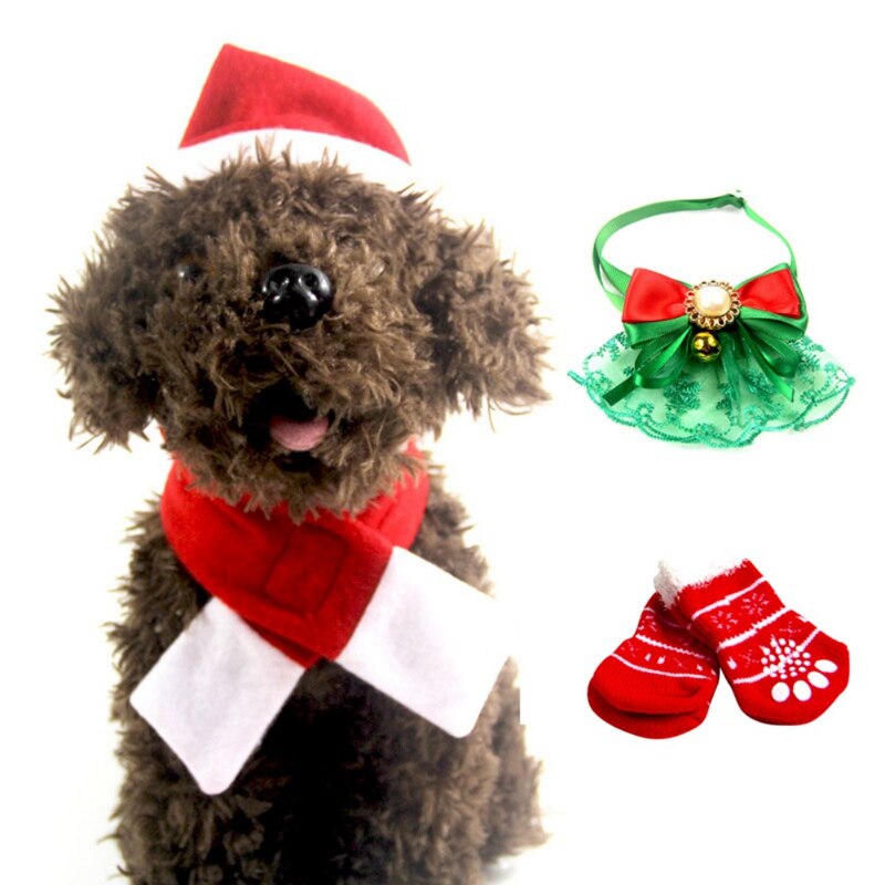 Funny autumn and winter pet costume set with cap for dogs and cats