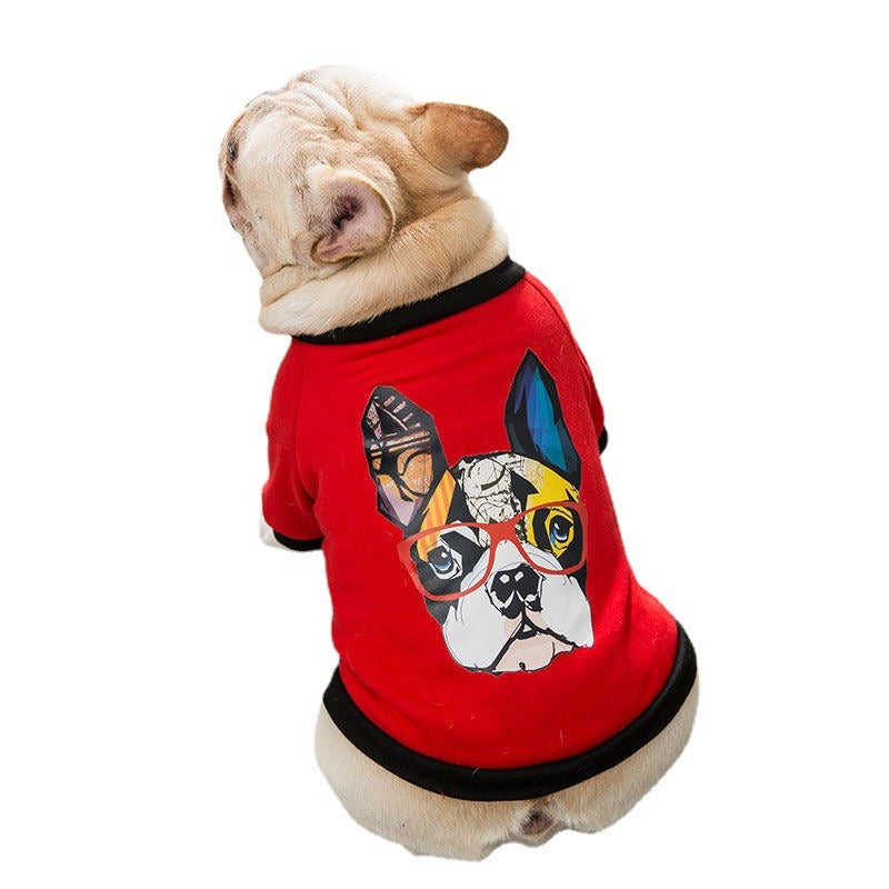 Protective autumn and winter clothes for small and medium bulldogs