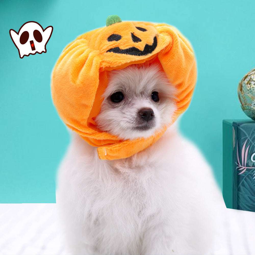 Halloween Pumpkin Pet Hat