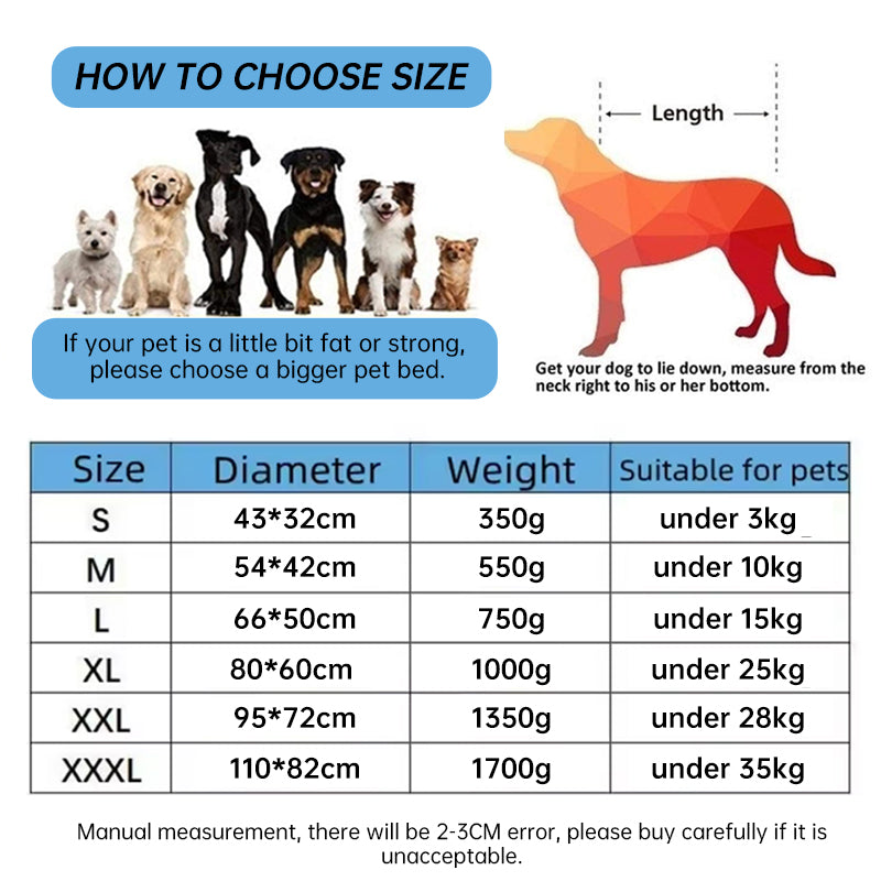 Soft cozy fleece pet bed with waterproof bottom for all pets