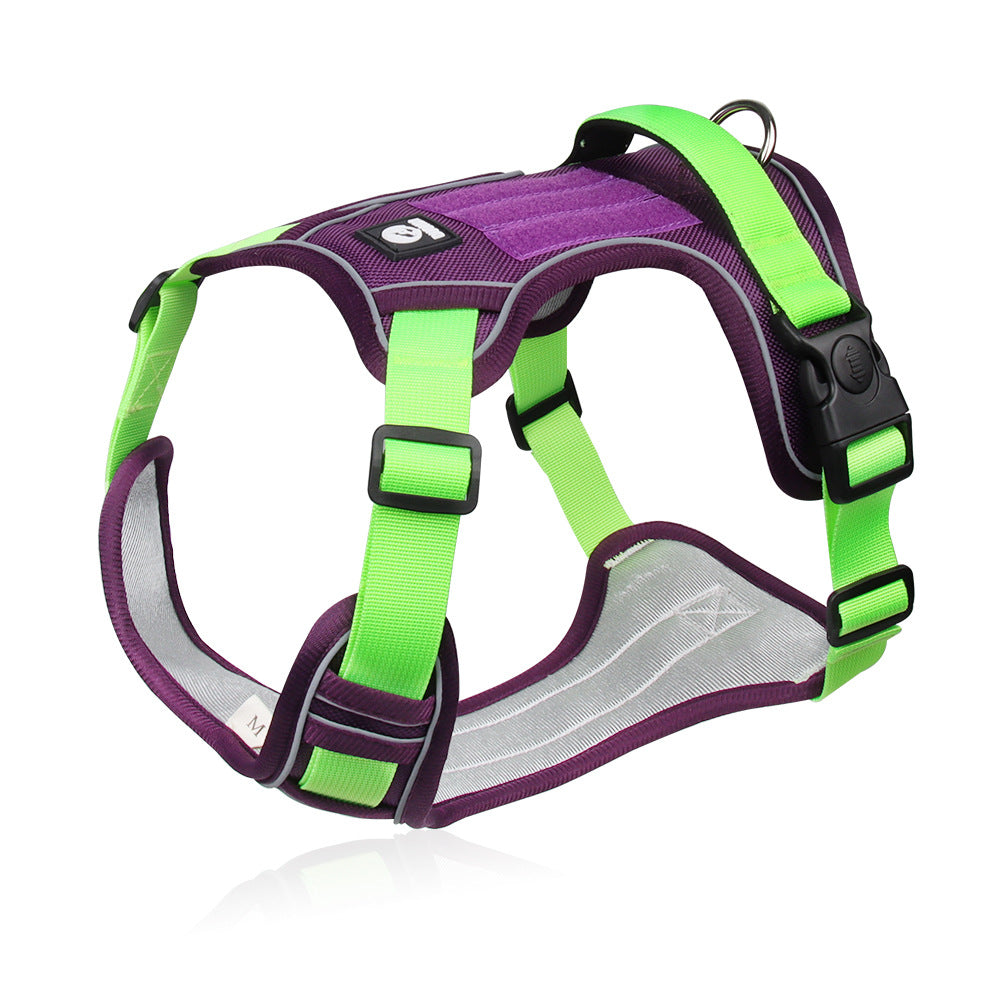 Big dog chest harness vest type explosion-proof durable harness