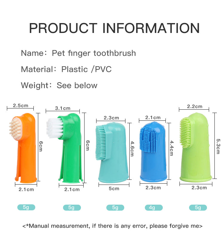 Finger toothbrush for cats and dogs easy oral cleaning tool
