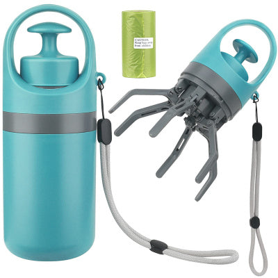 Lightweight portable dog pooper scooper with built-in bag dispenser