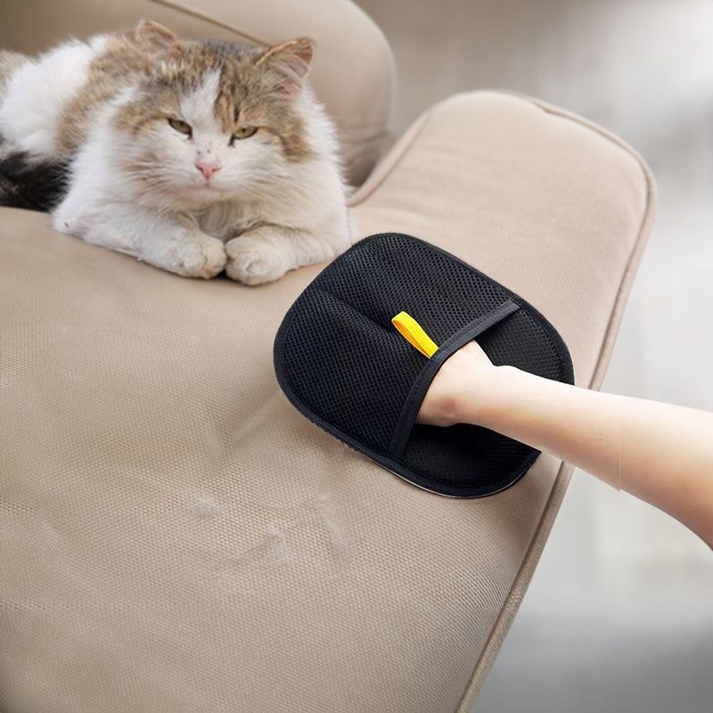 Static Pet Hair Removal Gloves - 3-in-1 Grooming & Deshedding