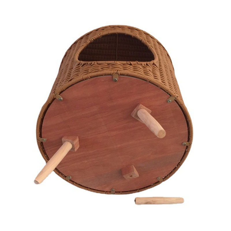 Removable warm cat bed inside a stylish pet kennel