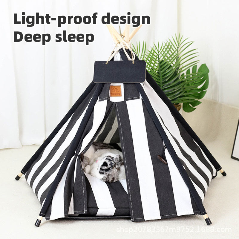 All-season cozy cat and dog tent bed indoor pet house