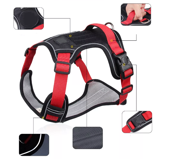 Big dog chest harness vest type explosion-proof durable harness