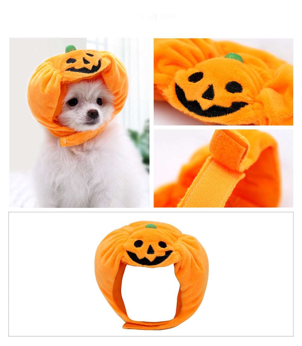 Halloween Pumpkin Pet Hat