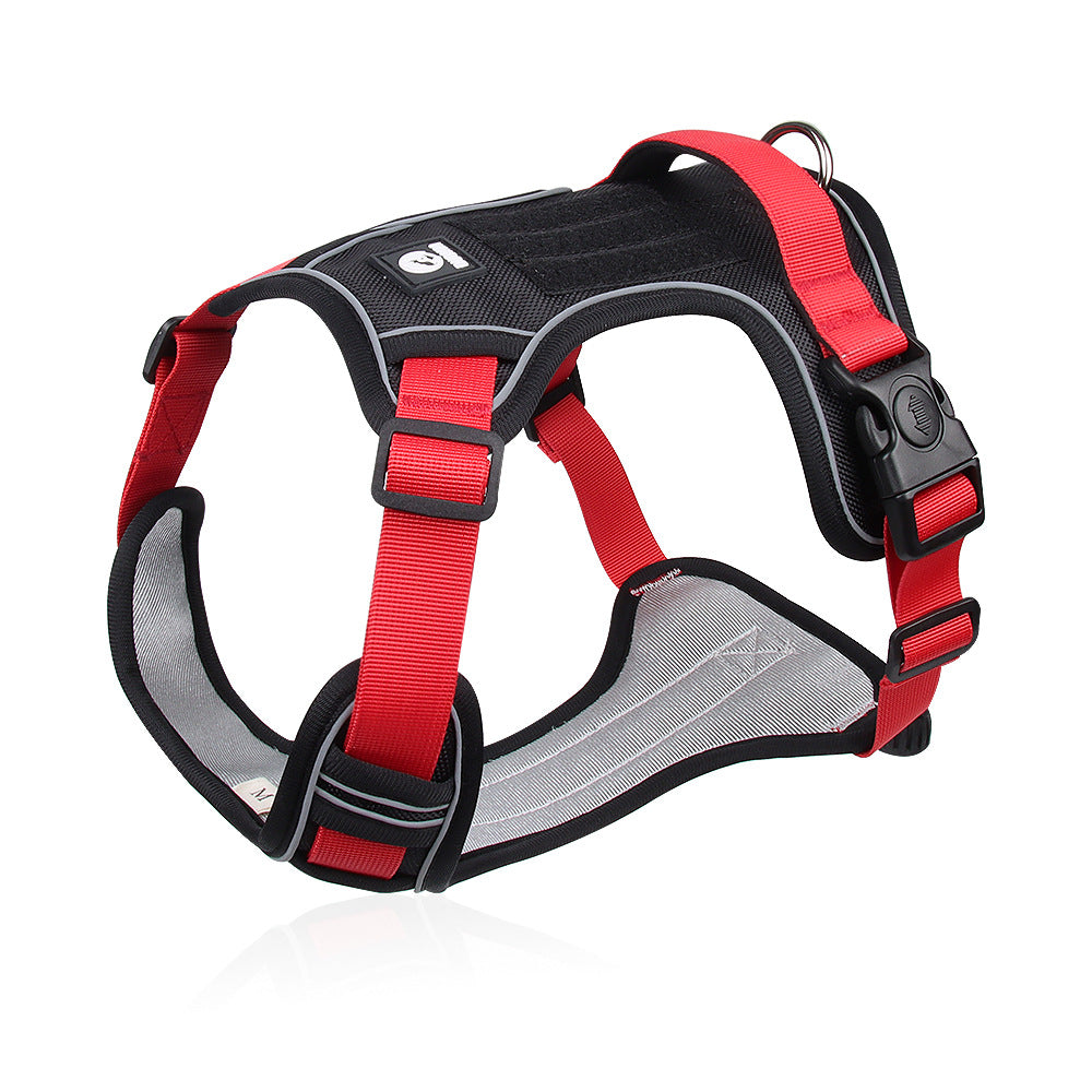 Big dog chest harness vest type explosion-proof durable harness