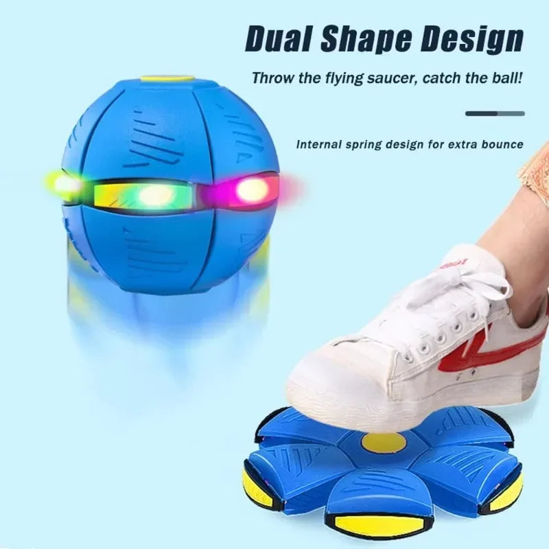 Interactive Dog Toy Flying Saucer Ball