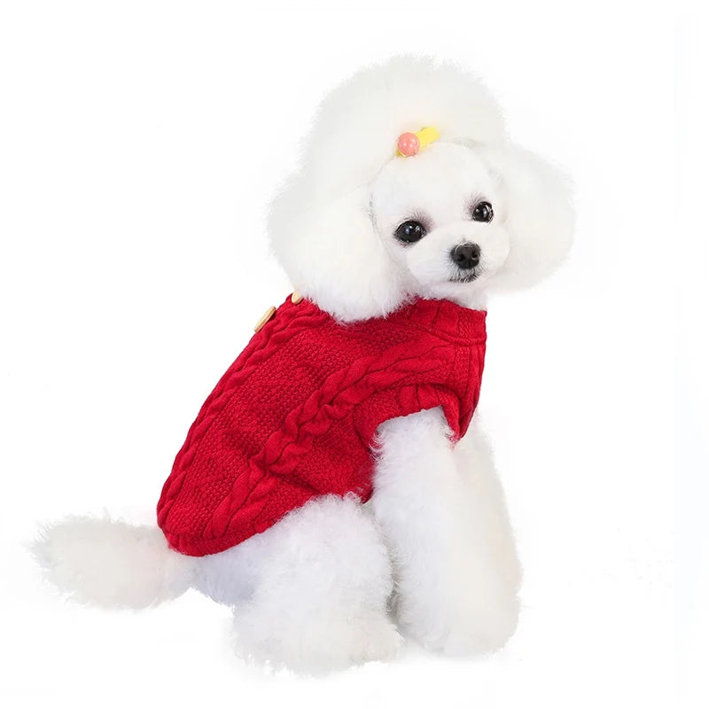 Warm thick jacket sweater for dogs and cats perfect for winter