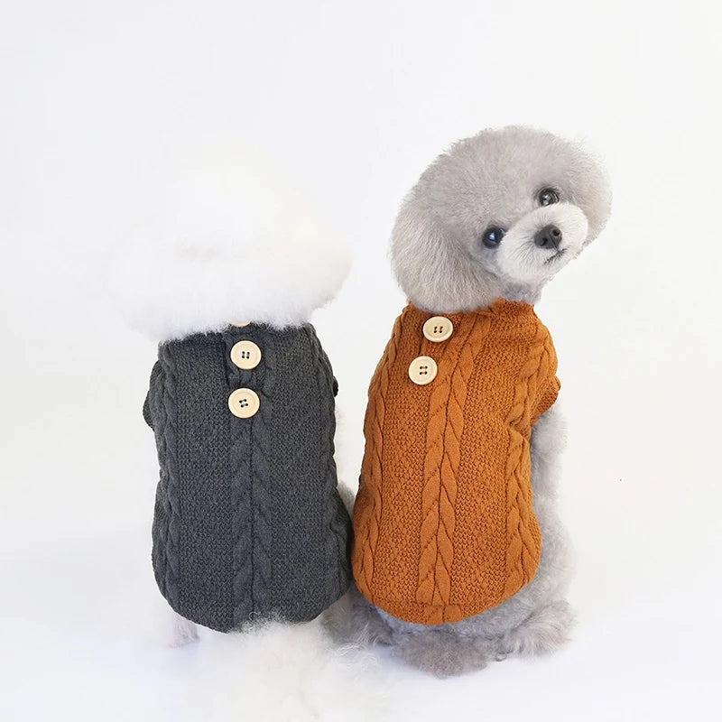 Warm thick jacket sweater for dogs and cats perfect for winter