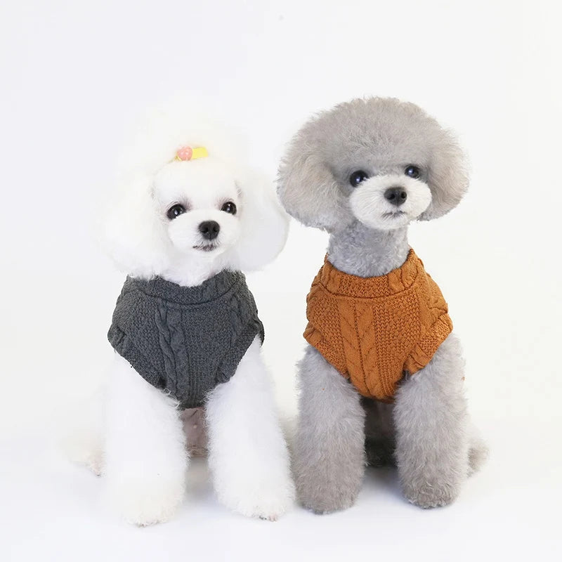 Warm thick jacket sweater for dogs and cats perfect for winter