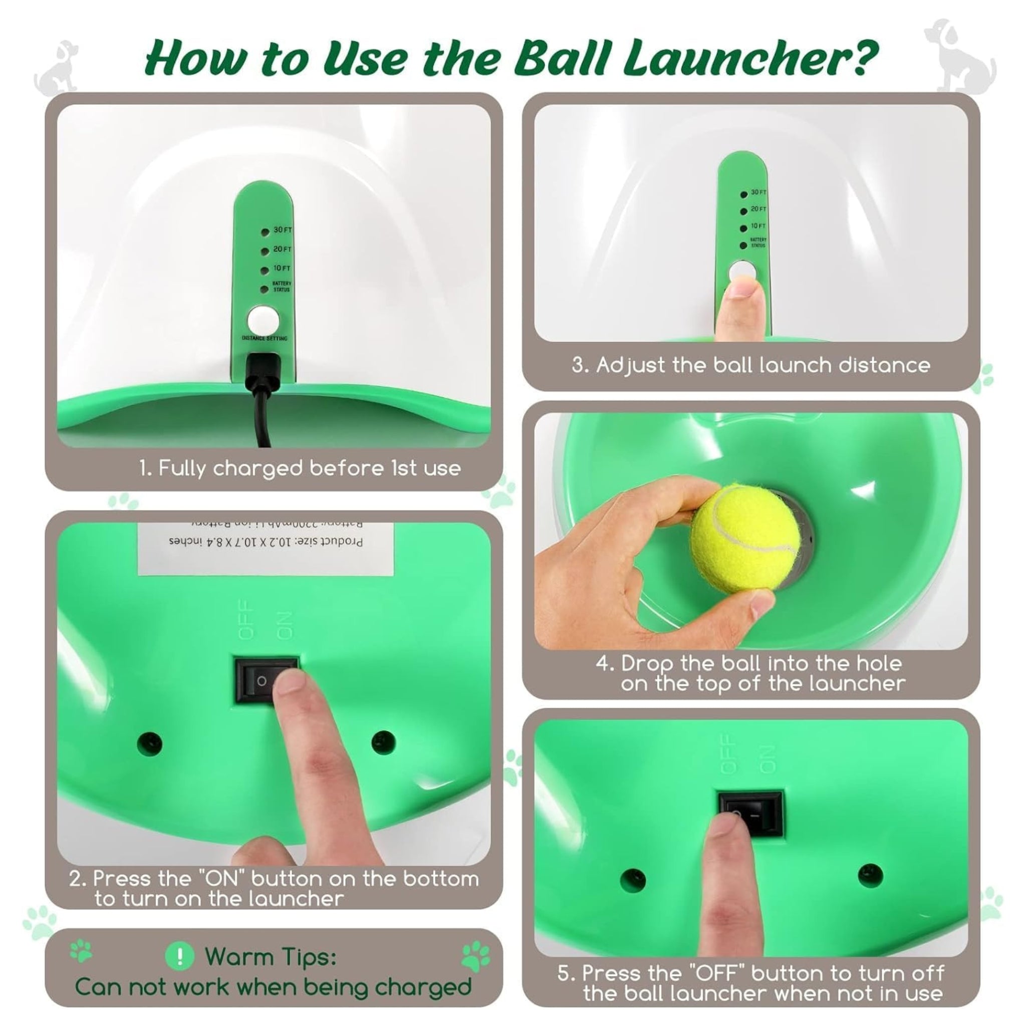 Automatic Tennis Ball Launcher for Pets